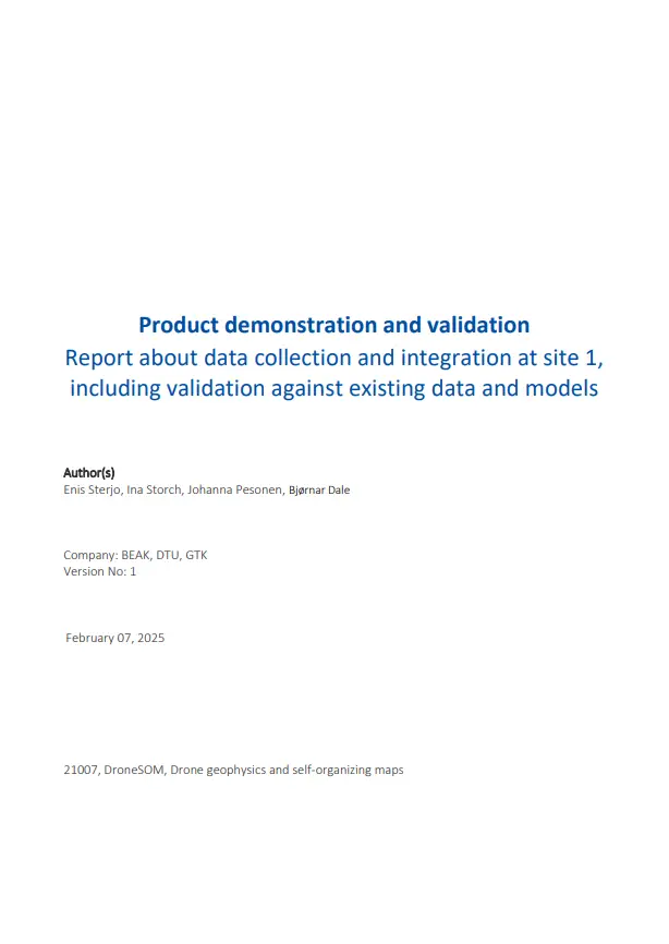 Data collection and integration at site 1, including validation against existing data and models