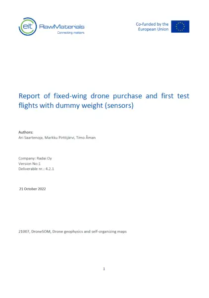 Fixed-wing drone purchase and first test flights with dummy weight (sensors)
